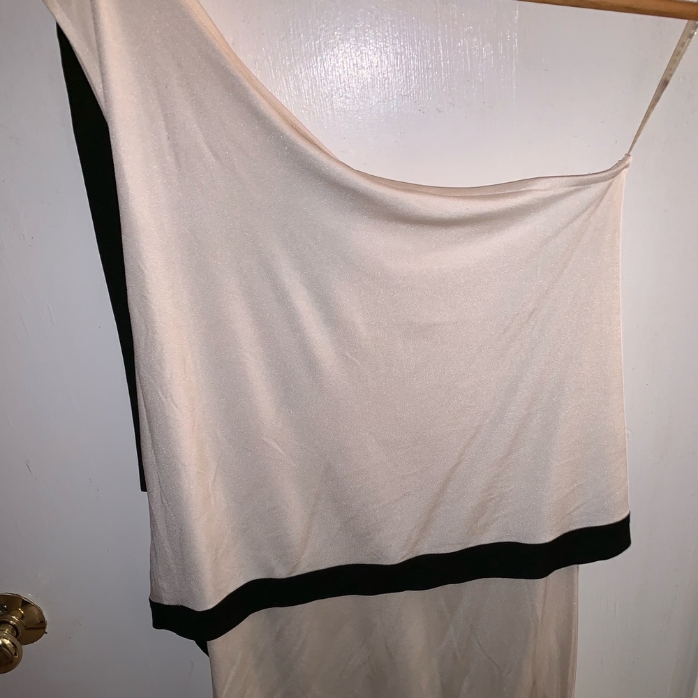L.A.M.B multi tier one shoulder dress